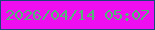 文字の大きさ：1、枠の色：1a4779、背景の色：ef0eef、文字の色：51b776 無料ブログパーツのブログ時計