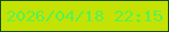 文字の大きさ：5、枠の色：1a4b0b、背景の色：c4e304、文字の色：58f150 無料ブログパーツのブログ時計