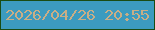文字の大きさ：4、枠の色：1a4c13、背景の色：3c9bbf、文字の色：c9ae86 無料ブログパーツのブログ時計