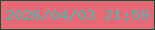文字の大きさ：2、枠の色：1a4f38、背景の色：e76976、文字の色：4fb7af 無料ブログパーツのブログ時計