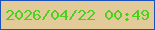 文字の大きさ：4、枠の色：1a51bd、背景の色：e2ca99、文字の色：4ad021 無料ブログパーツのブログ時計