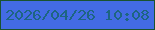 文字の大きさ：4、枠の色：1a5330、背景の色：436be5、文字の色：1d6582 無料ブログパーツのブログ時計