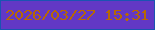 文字の大きさ：1、枠の色：1a54b2、背景の色：6238c5、文字の色：b76803 無料ブログパーツのブログ時計