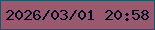 文字の大きさ：1、枠の色：1a556e、背景の色：995a6f、文字の色：000b23 無料ブログパーツのブログ時計