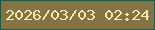 文字の大きさ：5、枠の色：1a5944、背景の色：847443、文字の色：f1edab 無料ブログパーツのブログ時計