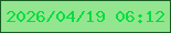 文字の大きさ：1、枠の色：1a5a24、背景の色：93e68f、文字の色：05dd41 無料ブログパーツのブログ時計