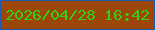 文字の大きさ：3、枠の色：1a5baf、背景の色：9c460c、文字の色：35ce13 無料ブログパーツのブログ時計