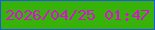 文字の大きさ：5、枠の色：1a5be4、背景の色：36b208、文字の色：de0dd4 無料ブログパーツのブログ時計