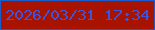 文字の大きさ：4、枠の色：1a5ccc、背景の色：a81300、文字の色：3d54e1 無料ブログパーツのブログ時計