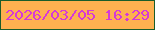 文字の大きさ：1、枠の色：1a5d2a、背景の色：feb150、文字の色：d539d8 無料ブログパーツのブログ時計