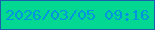 文字の大きさ：3、枠の色：1a5eac、背景の色：02d891、文字の色：0194de 無料ブログパーツのブログ時計