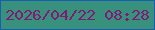 文字の大きさ：4、枠の色：1a5eb2、背景の色：37917d、文字の色：7e1b75 無料ブログパーツのブログ時計