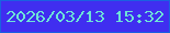 文字の大きさ：5、枠の色：1a61e1、背景の色：402ef0、文字の色：6de4d7 無料ブログパーツのブログ時計