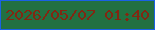 文字の大きさ：2、枠の色：1a61e5、背景の色：227042、文字の色：822712 無料ブログパーツのブログ時計