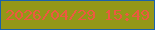 文字の大きさ：2、枠の色：1a62ab、背景の色：949717、文字の色：ec5941 無料ブログパーツのブログ時計