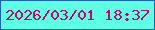 文字の大きさ：5、枠の色：1a64b6、背景の色：5effe4、文字の色：b90c69 無料ブログパーツのブログ時計