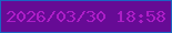 文字の大きさ：3、枠の色：1a64c2、背景の色：660b95、文字の色：ad1ec7 無料ブログパーツのブログ時計