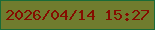 文字の大きさ：4、枠の色：1a6b37、背景の色：707c2e、文字の色：850d00 無料ブログパーツのブログ時計