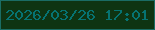 文字の大きさ：2、枠の色：1a6c64、背景の色：0e3412、文字の色：067372 無料ブログパーツのブログ時計