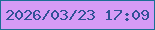 文字の大きさ：2、枠の色：1a6f95、背景の色：d59bf6、文字の色：315196 無料ブログパーツのブログ時計