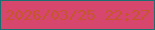 文字の大きさ：4、枠の色：1a7070、背景の色：d6466d、文字の色：c4562d 無料ブログパーツのブログ時計