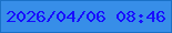 文字の大きさ：5、枠の色：1a71c7、背景の色：378ee8、文字の色：170dff 無料ブログパーツのブログ時計
