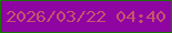 文字の大きさ：2、枠の色：1a7206、背景の色：8e05a2、文字の色：c5546c 無料ブログパーツのブログ時計
