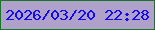 文字の大きさ：3、枠の色：1a732b、背景の色：b0a1ca、文字の色：1208f6 無料ブログパーツのブログ時計