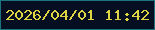 文字の大きさ：4、枠の色：1a737d、背景の色：050f21、文字の色：ded444 無料ブログパーツのブログ時計