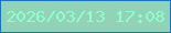文字の大きさ：1、枠の色：1a75bf、背景の色：92d2b7、文字の色：91fecd 無料ブログパーツのブログ時計
