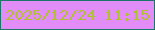文字の大きさ：4、枠の色：1a7768、背景の色：e28cf7、文字の色：afc030 無料ブログパーツのブログ時計