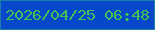 文字の大きさ：4、枠の色：1a7daa、背景の色：0748ca、文字の色：42c254 無料ブログパーツのブログ時計