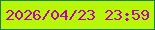 文字の大きさ：3、枠の色：1a7e4d、背景の色：b8f706、文字の色：b902b2 無料ブログパーツのブログ時計
