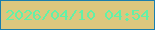 文字の大きさ：2、枠の色：1a7ead、背景の色：dcc77e、文字の色：62f1a8 無料ブログパーツのブログ時計