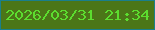 文字の大きさ：1、枠の色：1a7f8c、背景の色：4b7618、文字の色：5cdd2f 無料ブログパーツのブログ時計