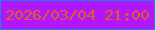 文字の大きさ：4、枠の色：1a7ff3、背景の色：b117f7、文字の色：dc5f29 無料ブログパーツのブログ時計