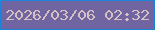 文字の大きさ：3、枠の色：1a83d8、背景の色：7165a1、文字の色：d4c1c0 無料ブログパーツのブログ時計