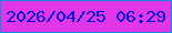 文字の大きさ：3、枠の色：1a85de、背景の色：e136e5、文字の色：050fd2 無料ブログパーツのブログ時計