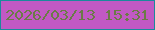 文字の大きさ：3、枠の色：1a8a9c、背景の色：c159c4、文字の色：6b7b47 無料ブログパーツのブログ時計