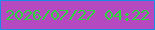 文字の大きさ：2、枠の色：1a8ae8、背景の色：b54ac0、文字の色：2ed63d 無料ブログパーツのブログ時計