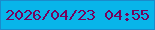 文字の大きさ：5、枠の色：1a8bcb、背景の色：08b5ea、文字の色：75035d 無料ブログパーツのブログ時計