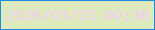 文字の大きさ：2、枠の色：1a8de1、背景の色：dceabc、文字の色：f4cbf4 無料ブログパーツのブログ時計