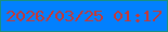 文字の大きさ：3、枠の色：1a9080、背景の色：0280fe、文字の色：c93732 無料ブログパーツのブログ時計