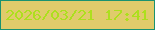 文字の大きさ：5、枠の色：1a9270、背景の色：e0cb6b、文字の色：addf1e 無料ブログパーツのブログ時計