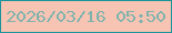 文字の大きさ：5、枠の色：1a939d、背景の色：f7c4b4、文字の色：7eb3ad 無料ブログパーツのブログ時計