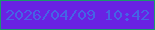 文字の大きさ：1、枠の色：1a986e、背景の色：6922e3、文字の色：4564e5 無料ブログパーツのブログ時計