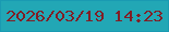 文字の大きさ：3、枠の色：1a9ab2、背景の色：22a7b5、文字の色：811e25 無料ブログパーツのブログ時計