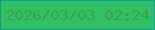 文字の大きさ：1、枠の色：1a9d86、背景の色：31c067、文字の色：3aa644 無料ブログパーツのブログ時計