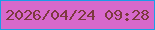 文字の大きさ：5、枠の色：1a9de7、背景の色：d769cb、文字の色：7d393f 無料ブログパーツのブログ時計