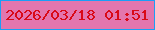 文字の大きさ：2、枠の色：1a9ef6、背景の色：e376ae、文字の色：d90a18 無料ブログパーツのブログ時計